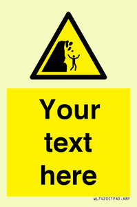 Custom Warning unstable cliff